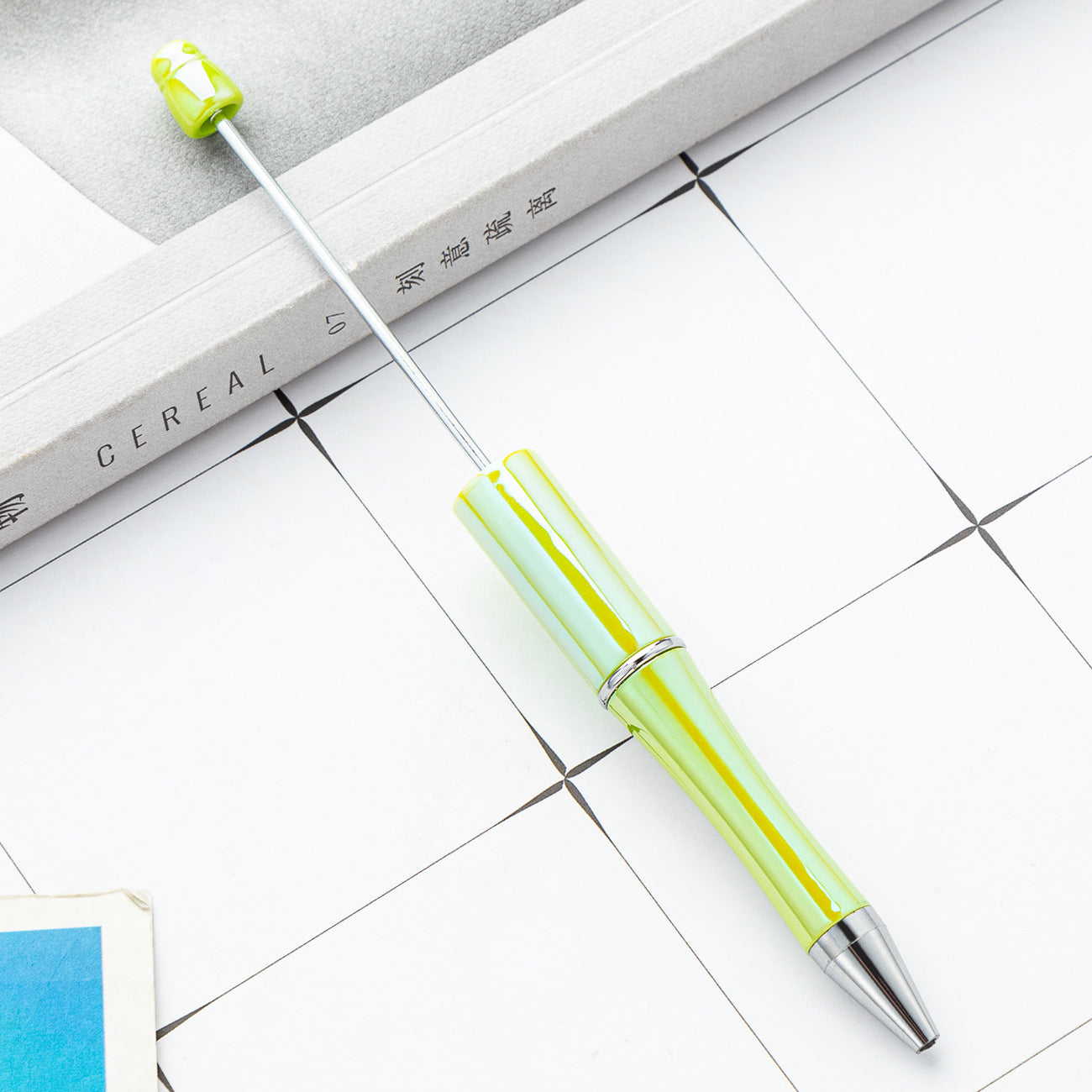 Wholesale Opal Beadable Pens Plastic UV Electroplating Gradient Pen DIY Handmade Beaded Pen